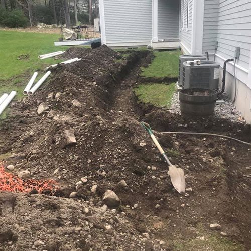 excavation job backyard trench